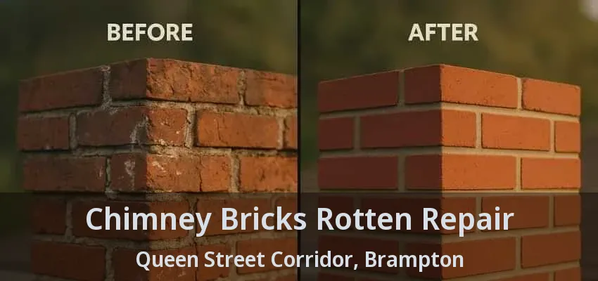 Chimney Bricks Rotten Repair Queen Street Corridor, Brampton - ON Chimney Bricks Rotten Repair Queen Street Corridor, Brampton - ON