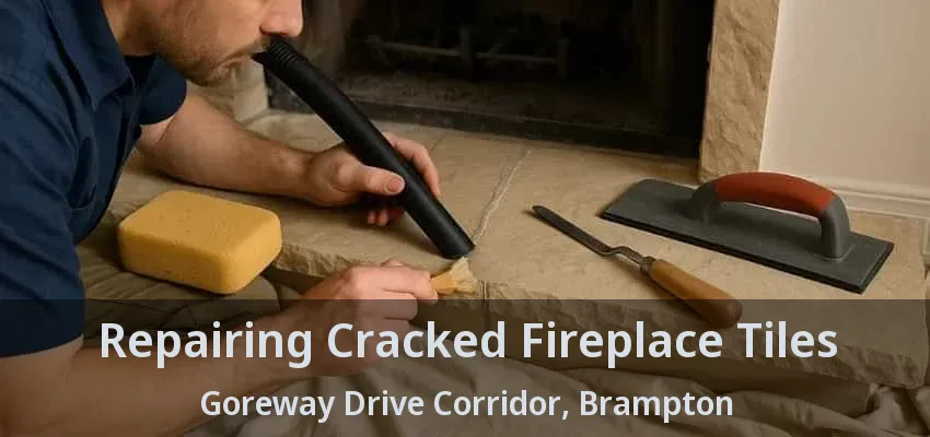 Repairing Cracked Fireplace Tiles Goreway Drive Corridor, Brampton - ON Repairing Cracked Fireplace Tiles Goreway Drive Corridor, Brampton - ON